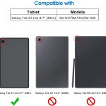 JETech Coque étui Compatible avec Samsung Galaxy Tab A7 Lite 8,7 Pouces 2021 (SM-T227, SM-T225, SM-T220), Noir – 1