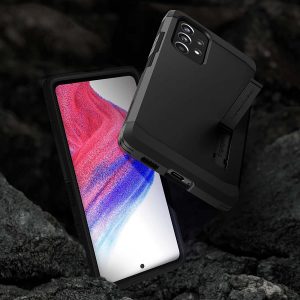 Coque de protection Compatible avec Samsung Galaxy A53 5G - Noir - Spigen Tough Armor – Image 3