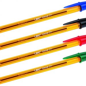 Paquet de 4 stylos à bille cristal original pointe fine (0,8 mm), Couleurs Assorties - BIC – Image 2