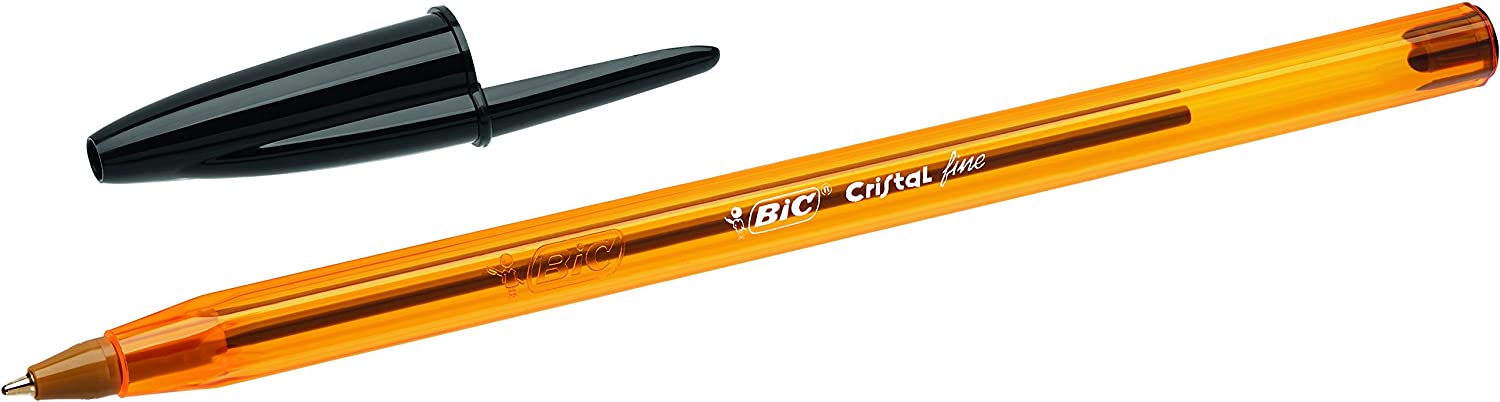 BIC Cristal Original Stylos-Bille Pointe Fine (0,8 mm) – Couleurs Assorties, Pochette de 4 5