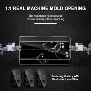 Verre trempé pour Samsung Galaxy A73, 9H Dureté, Protection écran et caméra arrière protecteur, 3+3 Pièces - DEERLAMN – Image 4