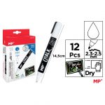 Marqueur à craie craie liquide blanc pour nettoyage à sec - Madrid Papel