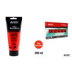 PEINTURE ACRYLIQUE ROUGE VERMILLION 200ML