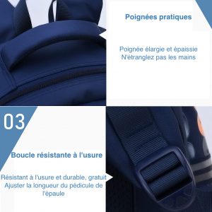 Sac a dos pour élève - bleu – Image 5