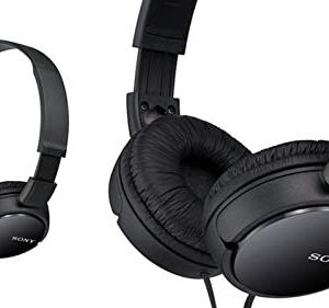 Casque pliable avec microphone - Noir - Sony MDR-ZX110APB – Image 2