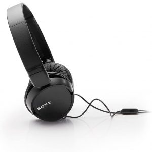 Casque pliable avec microphone - Noir - Sony MDR-ZX110APB – Image 5
