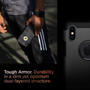 Coque de protection Antichoc Spigen Tough Armor Compatible avec iPhone XS Max - Noir – Image 5
