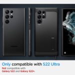 Spigen Tough Armor Coque Compatible avec Samsung Galaxy S22 Ultra 5G – Noir 2
