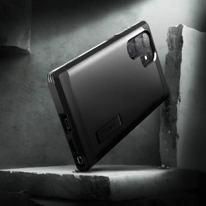Coque de protection compatible avec Samsung Galaxy S22 Ultra 5G - Noir - Spigen Tough Armor – Image 3