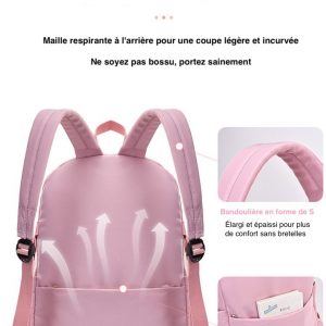 Sac a dos pour élève Rose – Image 3