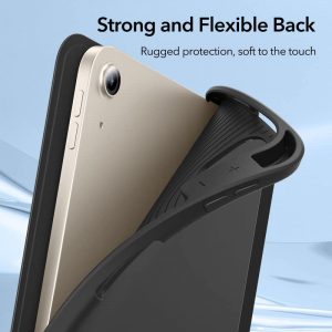 Coque de protection 10,9" pour iPad Air 5e/4e Génération 2022/2020 avec support pour Pencil, Douce et Flexible, Série Rebound - Noir - ESR – Image 9