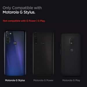 Coque de protection Motorola G Pro (2020), Souple silicone, Anti rayure, Anti choc, Fibre de carbone - Noir - Spigen [Rugged Armor] – Image 2