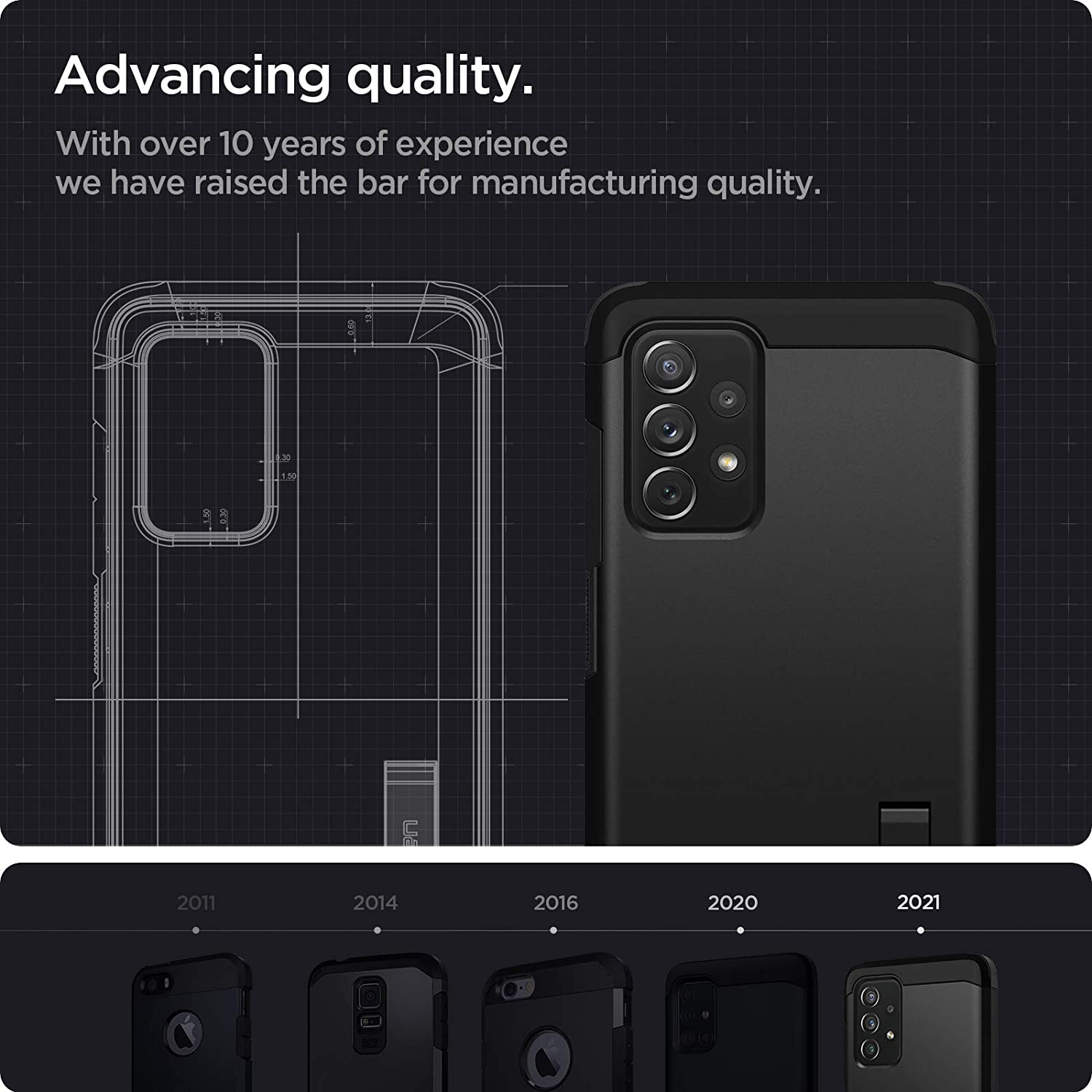 Coque Spigen pour Samsung Galaxy A72 – Tough Armor – Noir 3