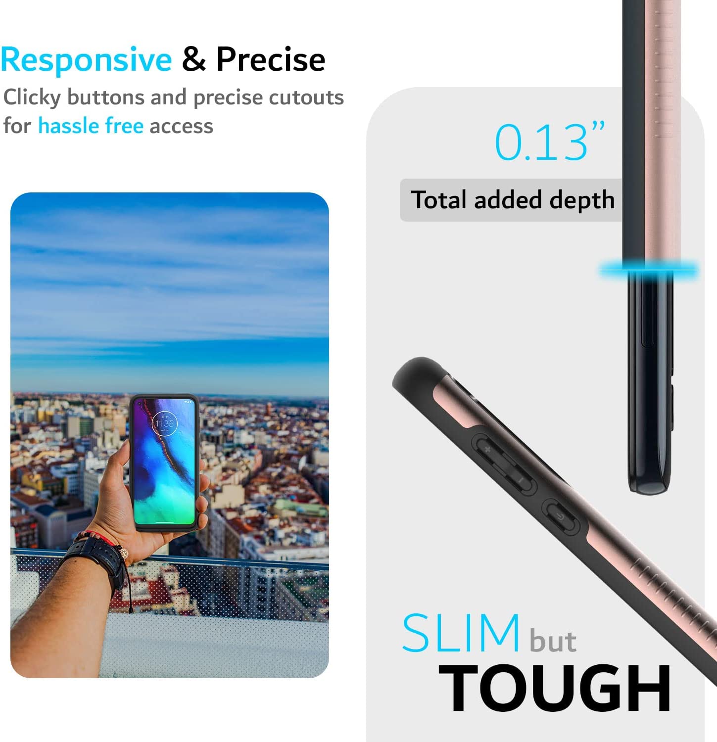 Coque TUDIA DualShield pour Motorola Moto G Pro (2020) – rigide double couche ultra résistante 3