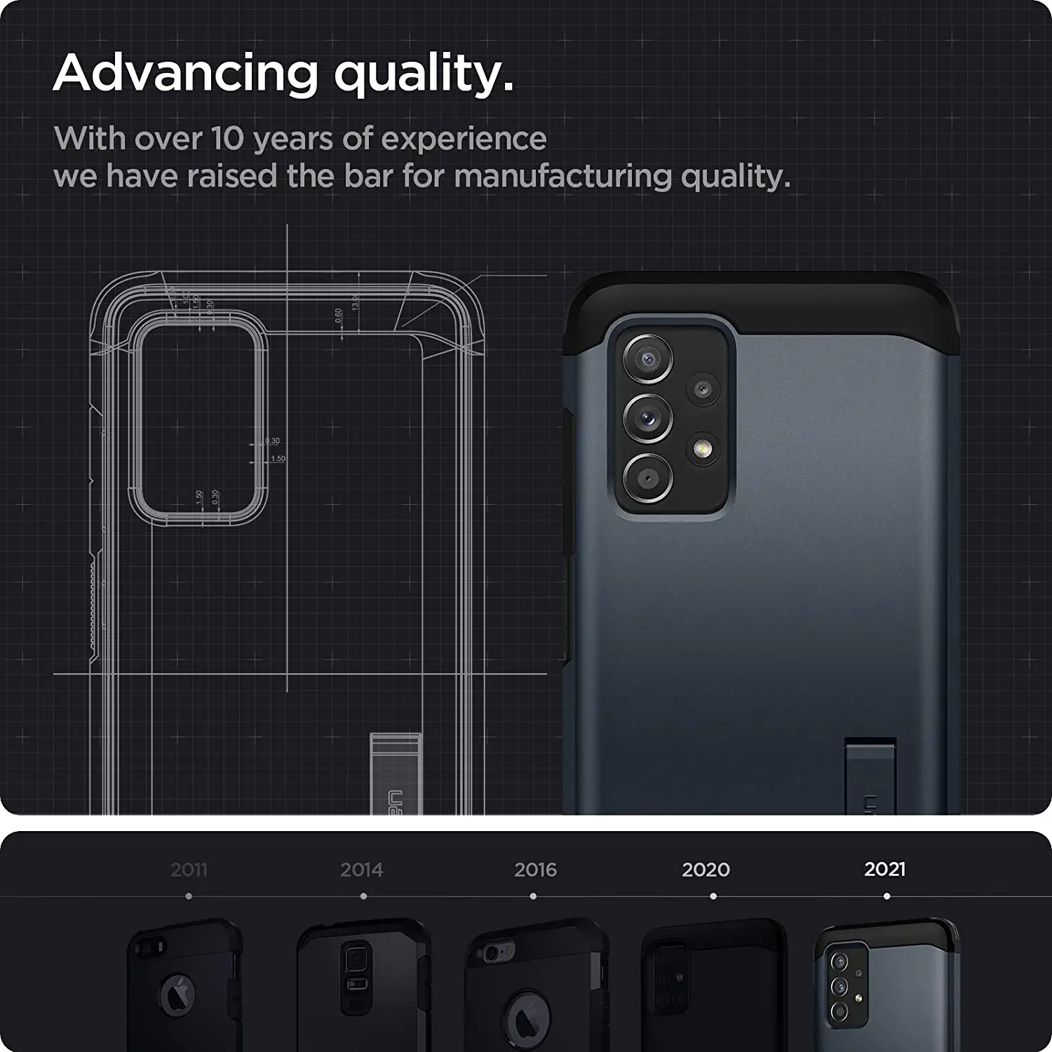 Spigen Tough Armor Coque Compatible avec Samsung Galaxy A52 : A52s – Metal Slate – 2