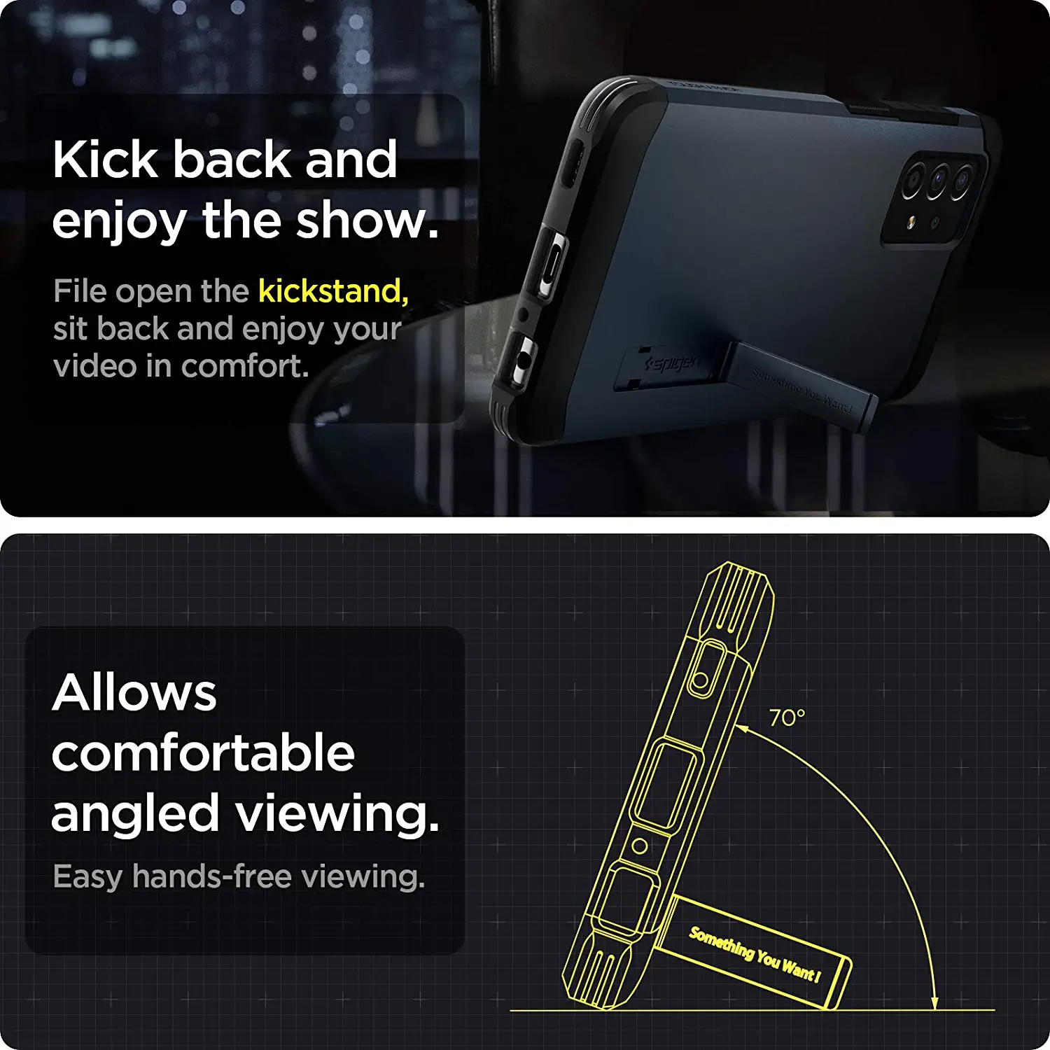 Spigen Tough Armor Coque Compatible avec Samsung Galaxy A52 : A52s – Metal Slate – 5