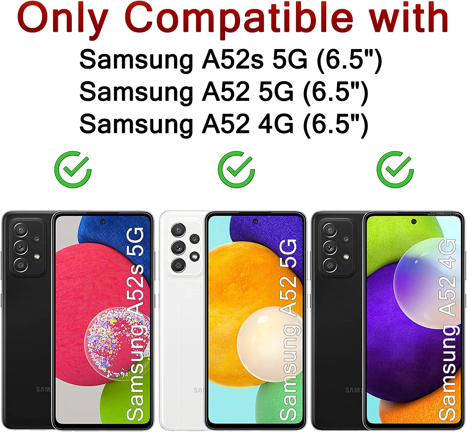 Verre Trempé Ferilinso pour Samsung Galaxy A52 4G&5G – A52s 5G – 3 Pièces Protection écran + 2 Pièces protection Caméra Samsung Galaxy A52 4G&5G – A52s 5G Caméra Arrière Protecteur 2