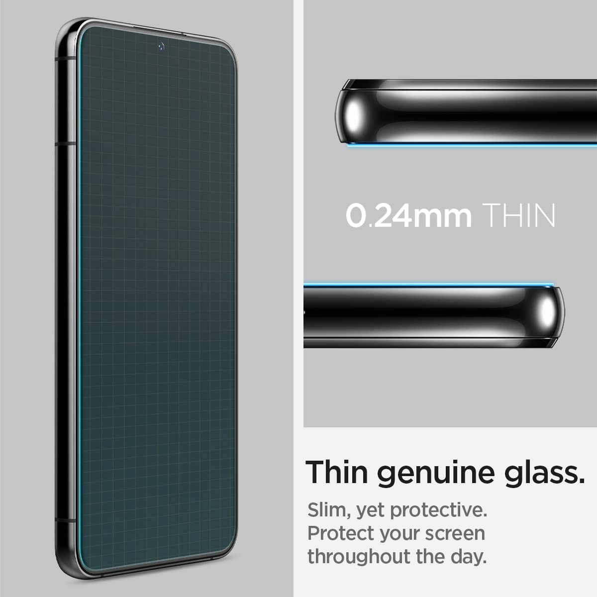 Verre Trempé Spigen Glas.tR EZ Fit pour Samsung Galaxy S22, 2 Pièces, Résistant aux Rayures, 9H Protection écran 7