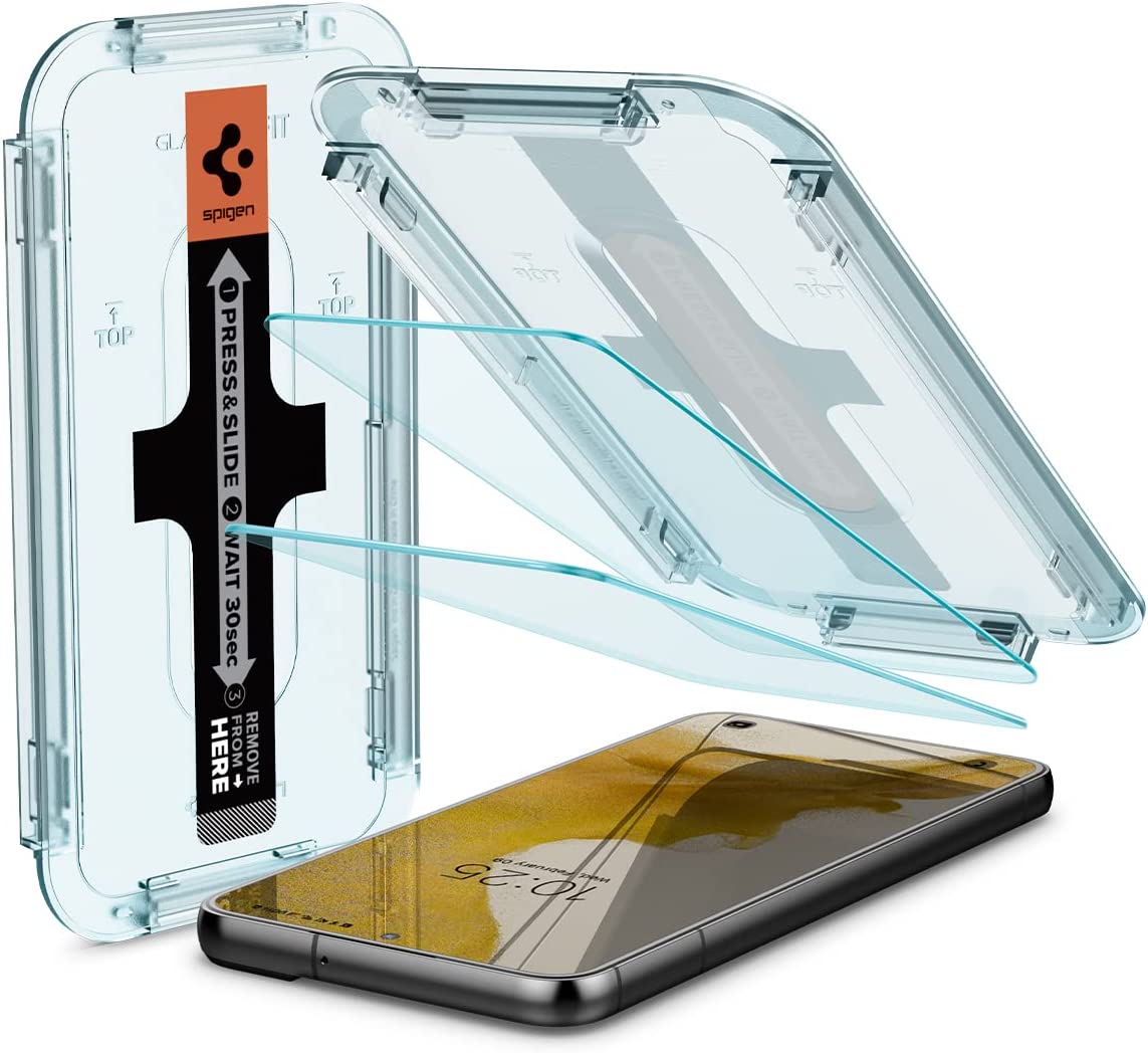 Verre Trempé Spigen Glas.tR EZ Fit pour Samsung Galaxy S22, 2 Pièces, Résistant aux Rayures, 9H Protection écran 8