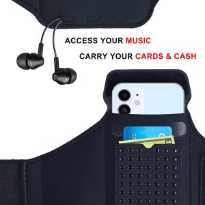 Brassard de sport avec support Airpods, téléphone, argent, clé, carte bancaire et autres. – Image 2