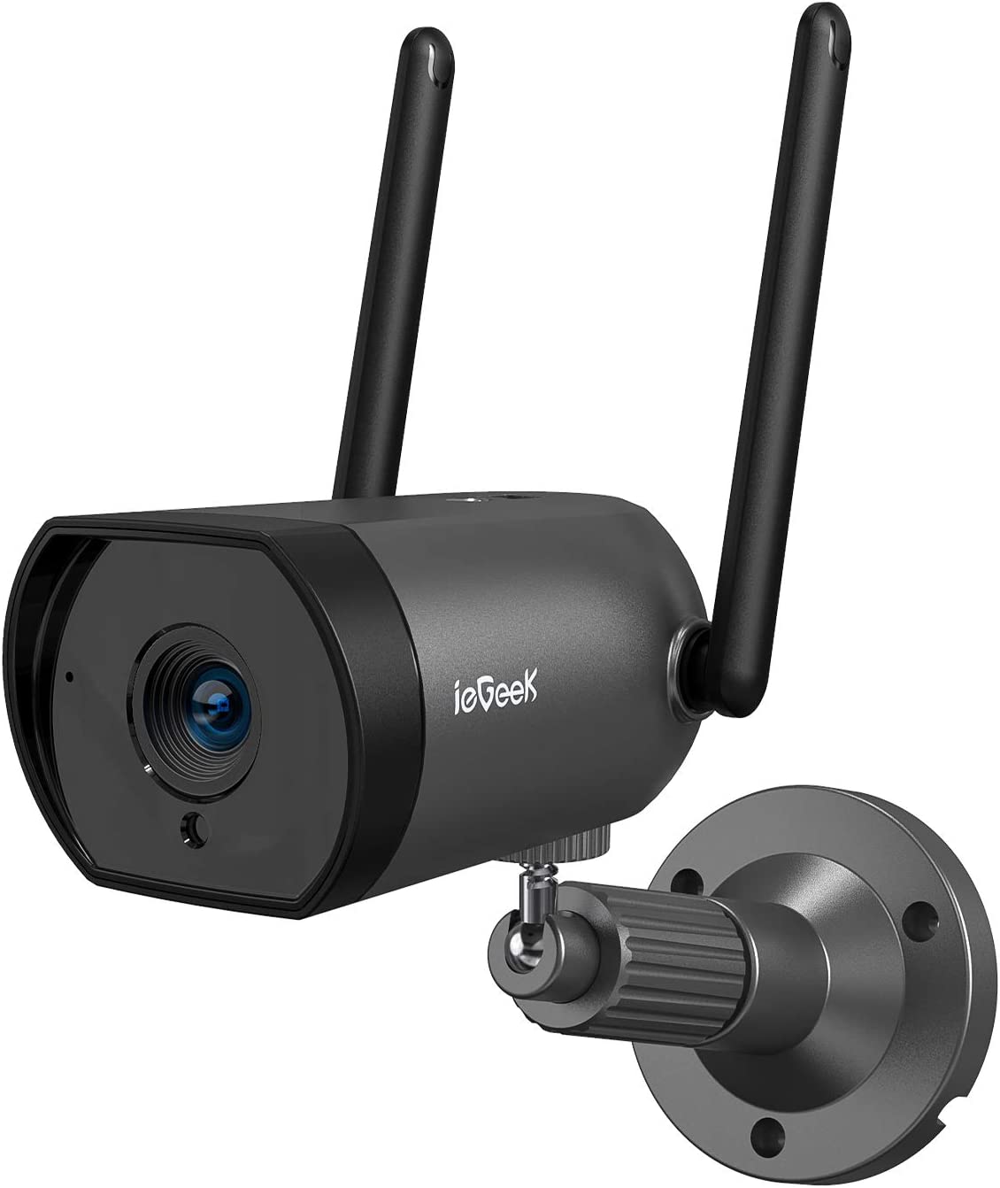 Caméra de sécurité extérieure ieGeek avec vision nocturne de 25 m, antenne 4 dBi, système de caméra de vidéosurveillance filaire WiFi sans fil