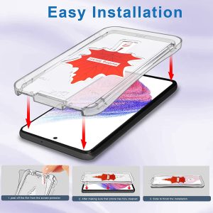 2 Protection écran et caméra en Verre Trempé pour Samsung Galaxy A33 5G / A53 5G avec Cadre d'Installation, 9H Dureté Protection Écran - DEERLAMN – Image 3