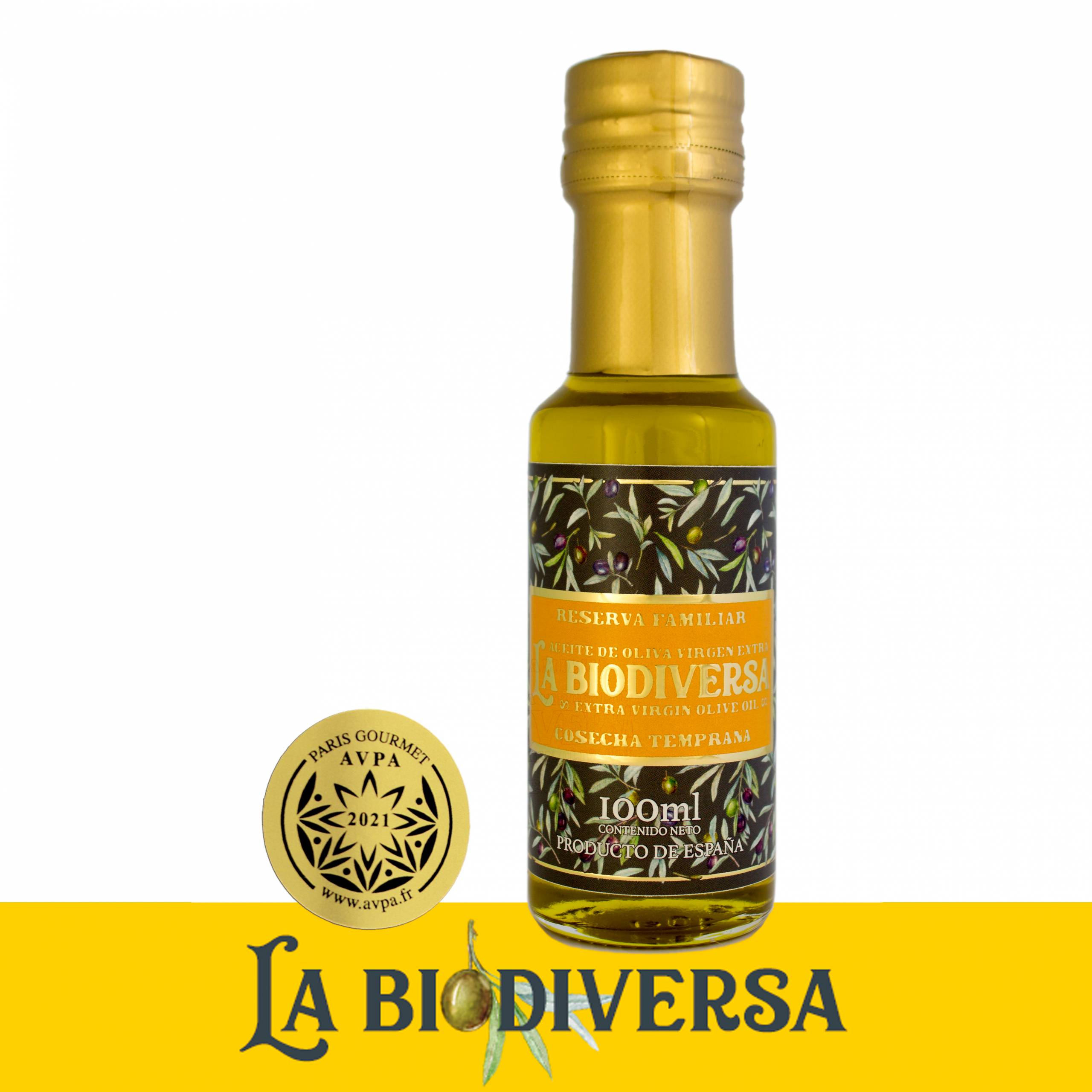La-biodiversa.-Aciete-de-oliva-virgen-extra.-Botella-100mL-Logo-y-sello-scaled