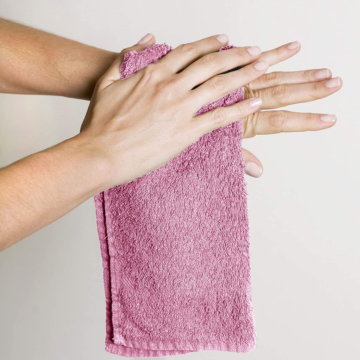 Utopia Towels – Petites Serviettes, débarbouillettes – 30 x 30 cm (24 Paquets, Rose) – 2