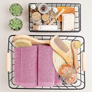 Petite serviette en coton, débarbouillette rose - 30 x 30 cm - (unité) - Utopia Towels – Image 4
