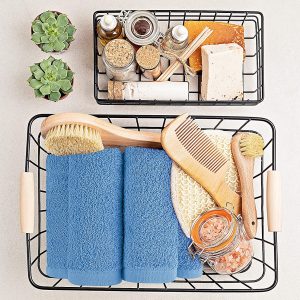 Petite serviette en coton, débarbouillette bleu - 30 x 30 cm - (unité) - Utopia Towels – Image 4