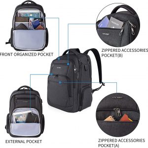 Sac à dos de voyage pour ordinateur portable 17.3 hydrofuge - KROSER – Image 3
