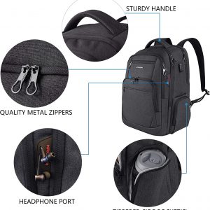 Sac à dos de voyage pour ordinateur portable 17.3 hydrofuge - KROSER – Image 4