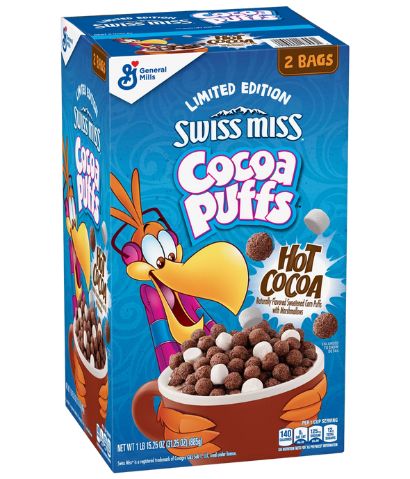 Céréales au cacao chaud Swiss Miss Cocoa Puffs. (2 SACS) (BOÎTE DE 1-31,25 ONCES) 2