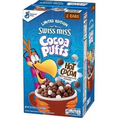 Céréales au cacao chaud Swiss Miss Cocoa Puffs. (2 SACS) (BOÎTE DE 1-31,25 ONCES) 2