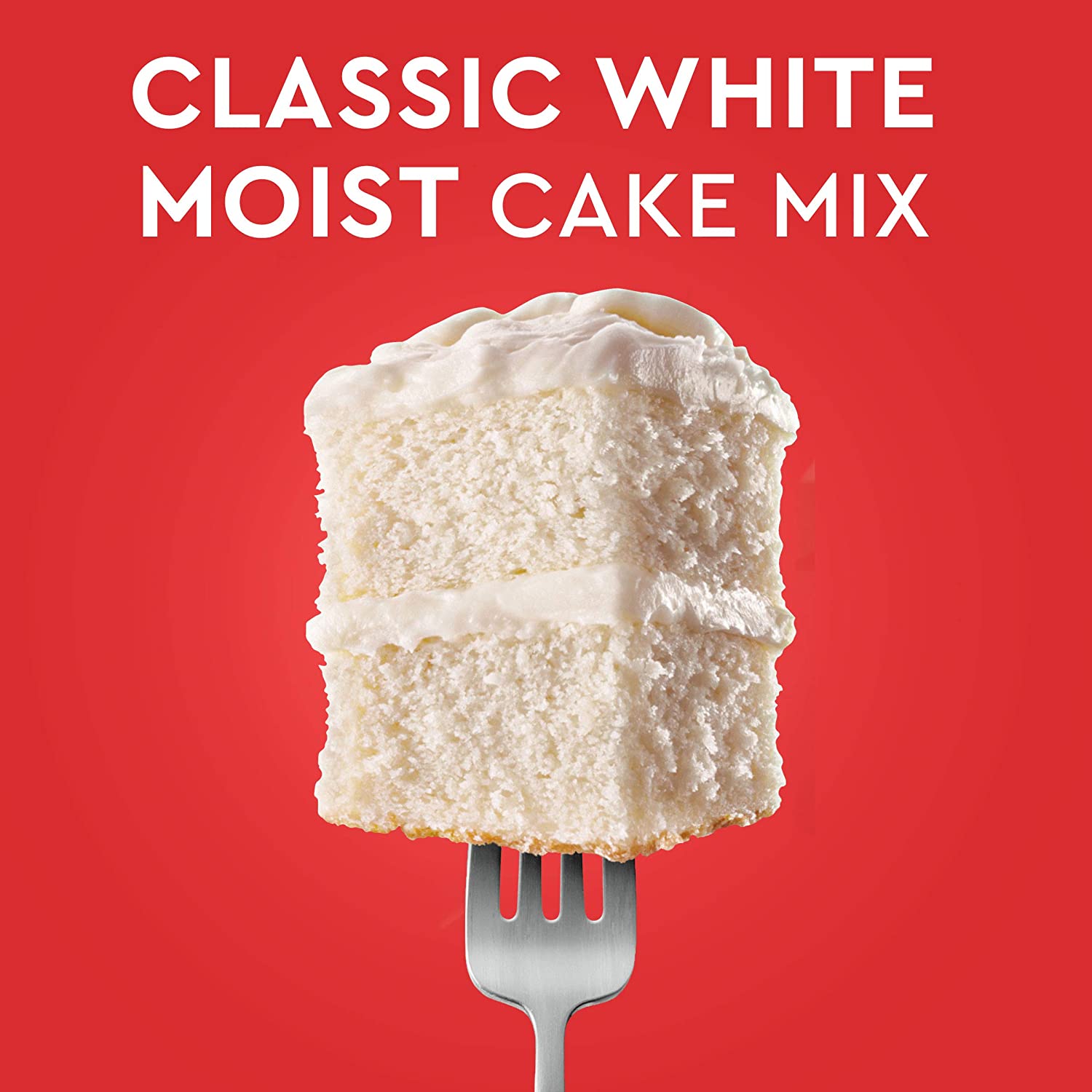 Duncan Hines Perfect Moist Classic White Cake Mix Lot de 3 moules à gâteau Blanc 432 g – 1