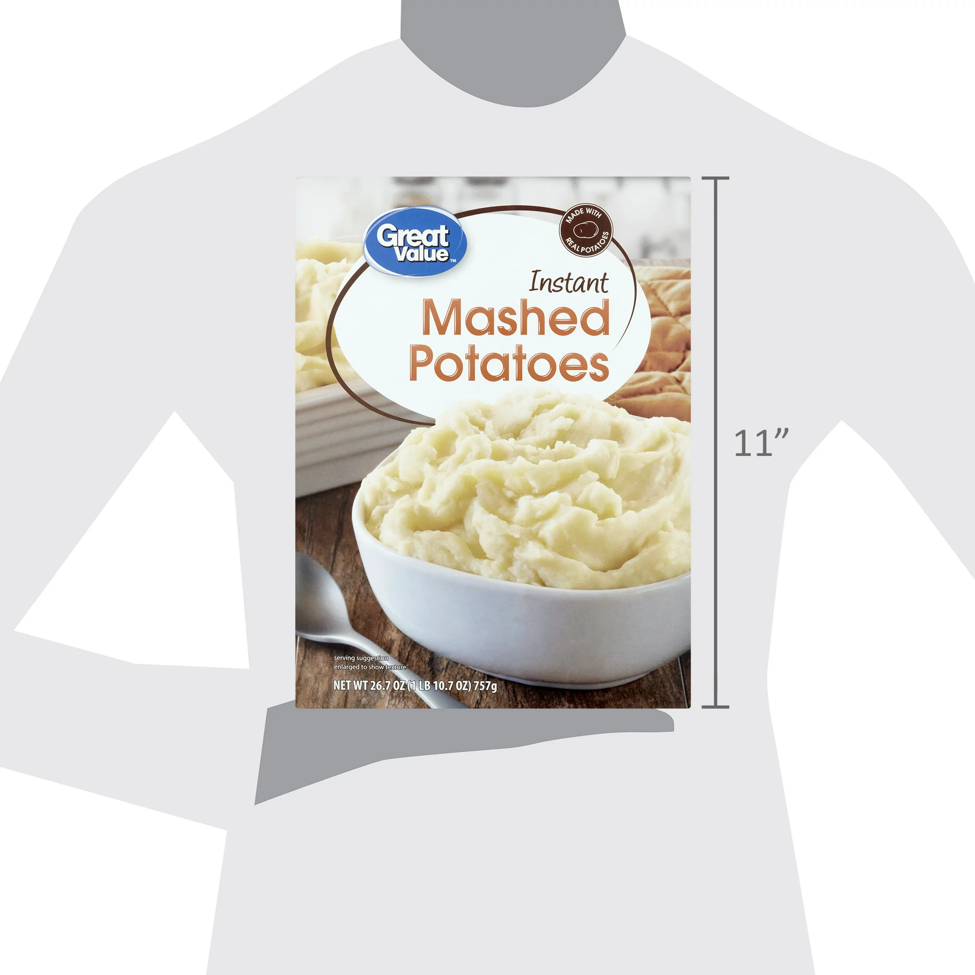 Great Value Instant Mashed Potatoes, 26.7 Oz – 7