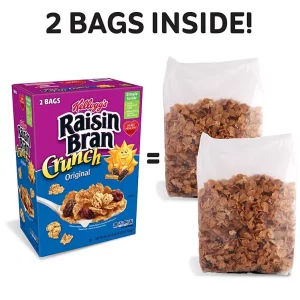 2 paquet de Céréales croquant au son et aux raisins secs pour petit-déjeuner - Kellogg's Original – Image 5