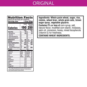 2 paquet de Céréales croquant au son et aux raisins secs pour petit-déjeuner - Kellogg's Original – Image 8