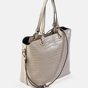Sac à main avec bandoulière avec gravure noix de coco (beige) - Pierre Cardin – Image 2