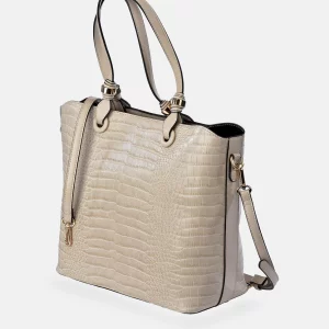 Sac à main avec bandoulière avec gravure noix de coco (beige) - Pierre Cardin – Image 3