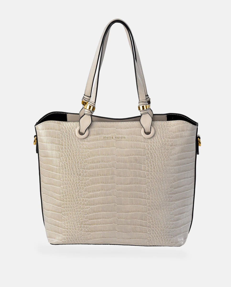 Sac à bandoulière beige à imprimé noix de coco