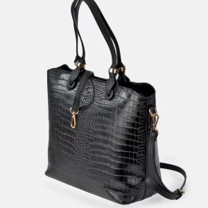 Sac à main avec bandoulière noir avec imprimé noix de coco - Pierre Cardin – Image 3