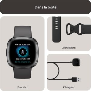 Montre connectée sport et santé Jusqu’à 6 jours d’autonomie de batterie - Compatible avec android et iOS - Fitbit Sense 2 – Image 3