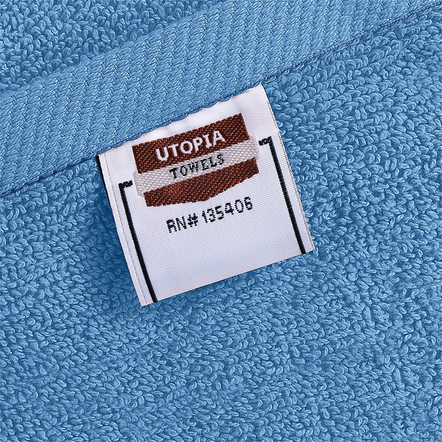 Lot de 6 serviettes Utopia en coton 600 g par m² bleu électrique 3