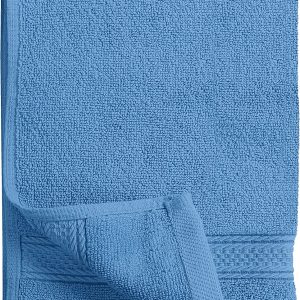 Serviettes de toilette de qualité pour hôtelière et spa 100 % coton, Douces et absorbantes, 600 g/m², 40,6 x 71,1 cm, Bleu électrique - Utopia Towels – Image 6