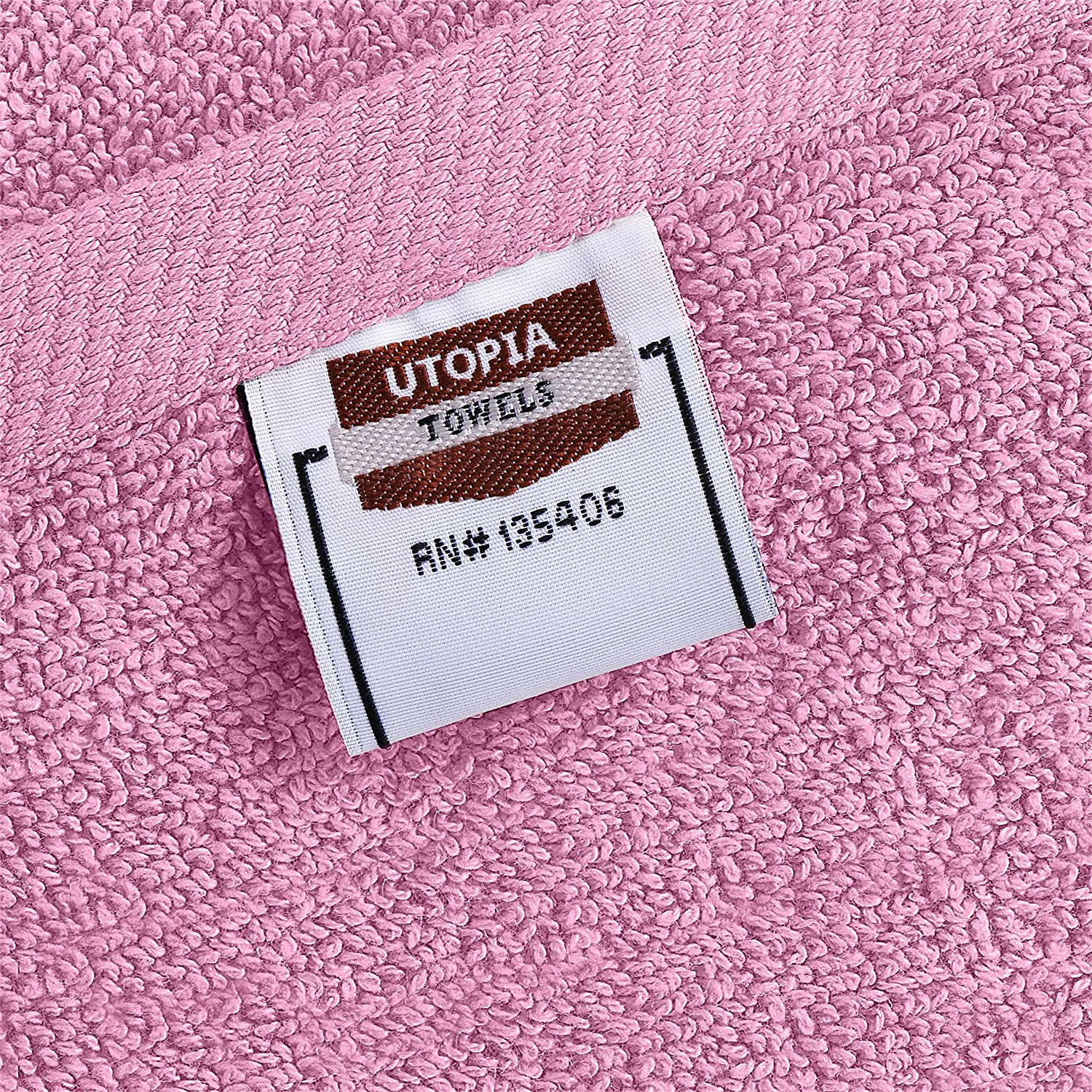 Lot de 6 serviettes Utopia en coton 600 g par m² rose 2