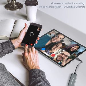 Adaptateur ethernet vers lightning avec synchronisation de données USB et port de charge fournit 10/100 Mbps - Foinniex – Image 4