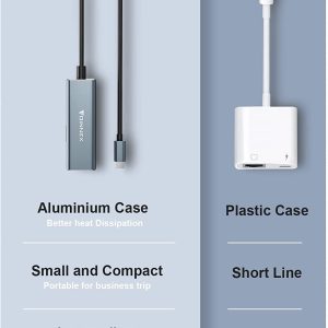 Adaptateur ethernet vers lightning avec synchronisation de données USB et port de charge fournit 10/100 Mbps - Foinniex – Image 7