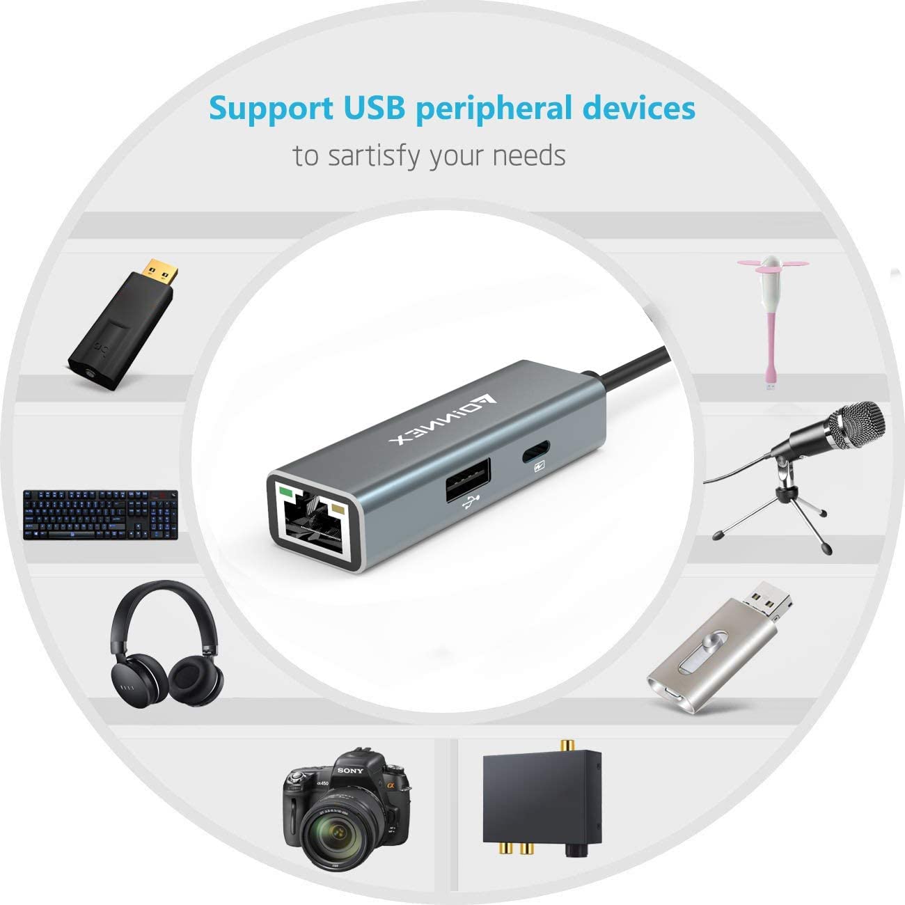 Adaptateur Ethernet PD de charge pour iPad, pour iPhone 11, X, X, XS, XR, 8, 7, 6. FOINNEX avec port de charge femelle, interface USB – 6