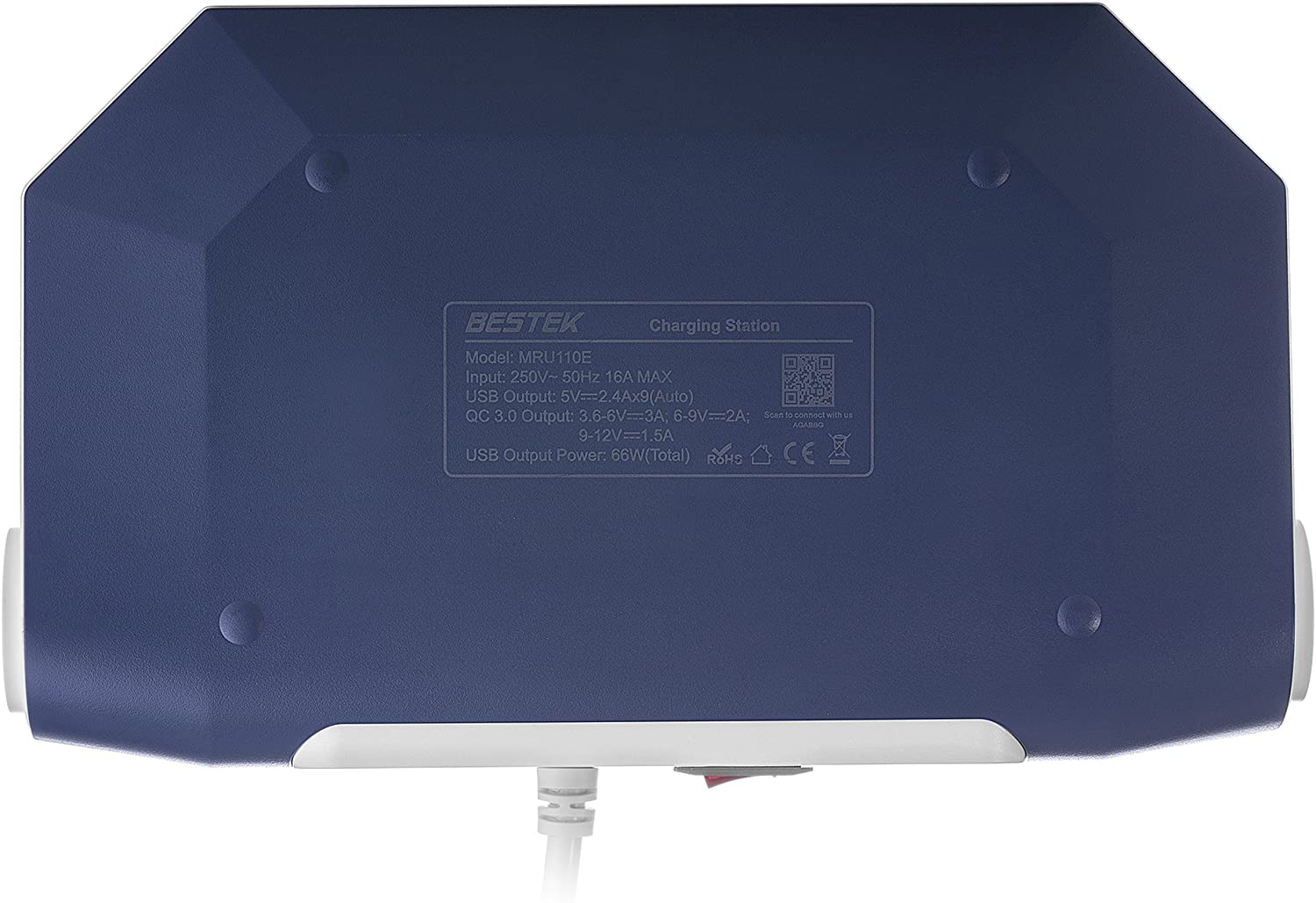 BESTEK MRU110E – Quick Charge 3.0 – Station 66W 10 Ports USB 3.0 + 2 PC+T – 4